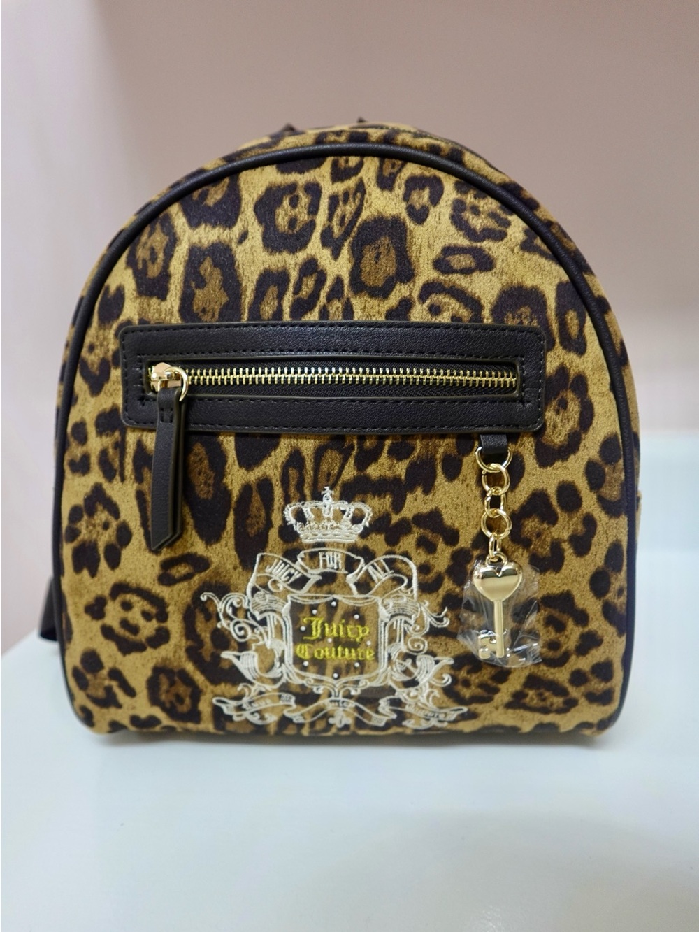 Juicy Couture "Juicy for All" leopard print mini backpack NWT